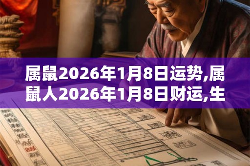 属鼠2026年1月8日运势,属鼠人2026年1月8日财运,生肖鼠2026年1月8日运势