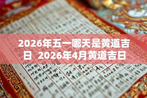 2026年五一哪天是黄道吉日  2026年4月黄道吉日