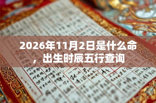 2026年11月2日是什么命,出生时辰五行查询 2026年11月2日是什么命,出生时辰五行查询
