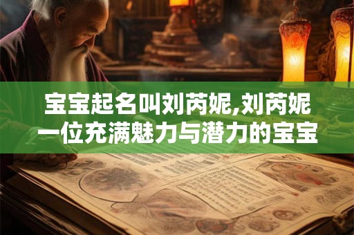 宝宝起名叫刘芮妮,刘芮妮一位充满魅力与潜力的宝宝