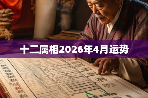 十二属相2026年4月运势