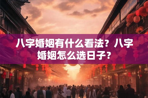 八字婚姻有什么看法？八字婚姻怎么选日子？