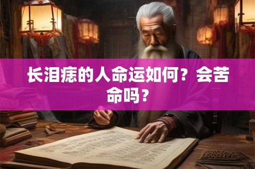 长泪痣的人命运如何？会苦命吗？