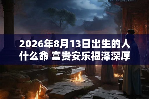 2026年8月13日出生的人什么命 富贵安乐福泽深厚