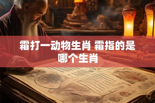 霜打一动物生肖 霜指的是哪个生肖