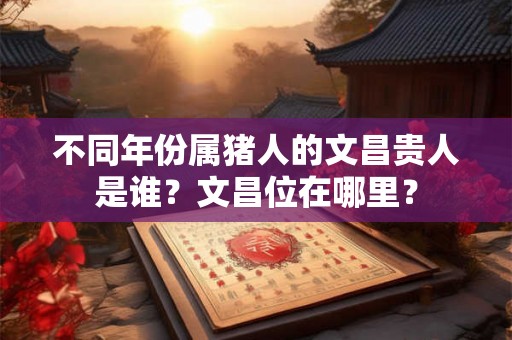 不同年份属猪人的文昌贵人是谁？文昌位在哪里？