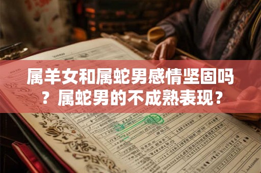 属羊女和属蛇男感情坚固吗?属蛇男的不成熟表现? 属羊女和属蛇男感情坚固吗?属蛇男的不成熟表现?
