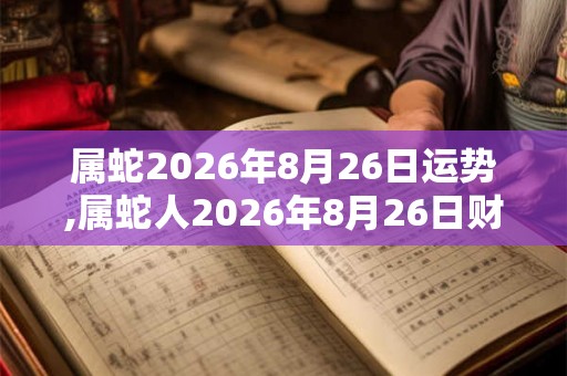属蛇2026年8月26日运势,属蛇人2026年8月26日财运,生肖蛇2026年8月26日运势 属蛇2026年8月26日运势,属蛇人2026年8月26日财运,生肖蛇2026年8月26日运势