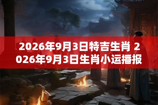 2026年9月3日特吉生肖 2026年9月3日生肖小运播报