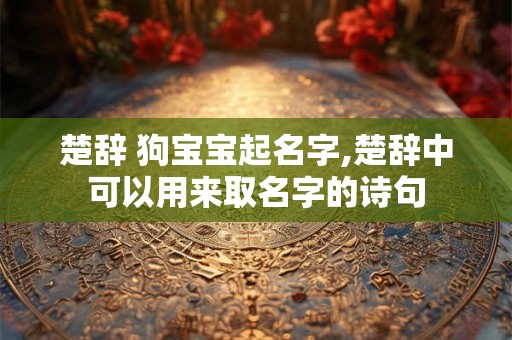 楚辞 狗宝宝起名字,楚辞中可以用来取名字的诗句 楚辞 狗宝宝起名字,楚辞中可以用来取名字的诗句