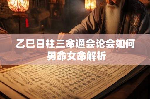 乙巳日柱三命通会论会如何 男命女命解析