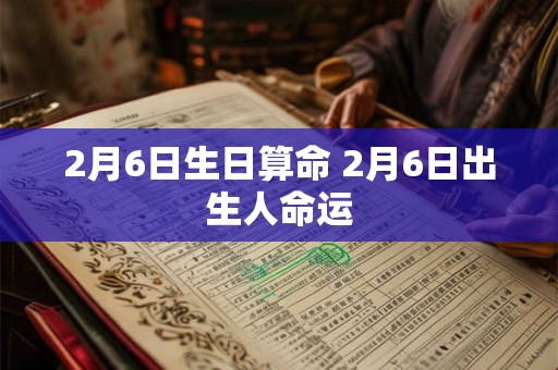 2月6日生日算命 2月6日出生人命运
