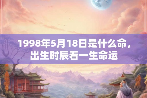 1998年5月18日是什么命，出生时辰看一生命运