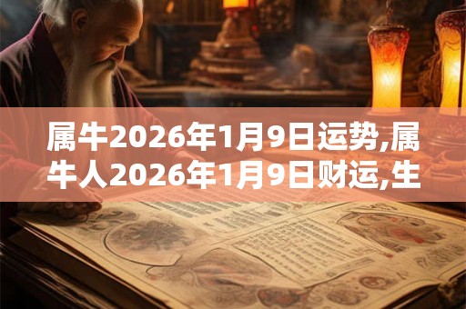 属牛2026年1月9日运势,属牛人2026年1月9日财运,生肖牛2026年1月9日运势 属牛2026年1月9日运势,属牛人2026年1月9日财运,生肖牛2026年1月9日运势