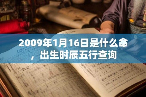 2009年1月16日是什么命，出生时辰五行查询