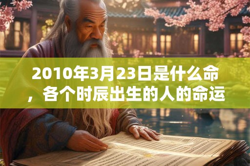 2010年3月23日是什么命，各个时辰出生的人的命运