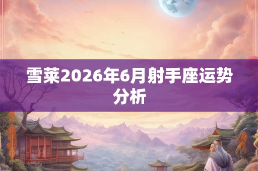 雪莱2026年6月射手座运势分析 雪莱2026年6月射手座运势分析