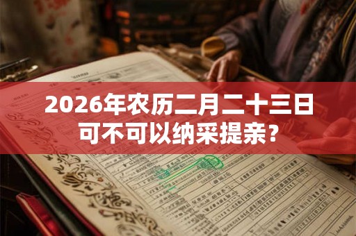2026年农历二月二十三日可不可以纳采提亲？