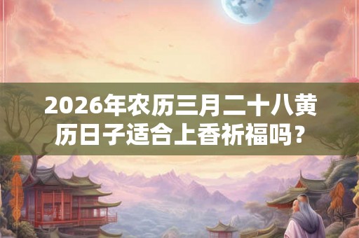 2026年农历三月二十八黄历日子适合上香祈福吗？