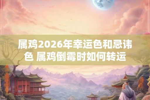 属鸡2026年幸运色和忌讳色 属鸡倒霉时如何转运