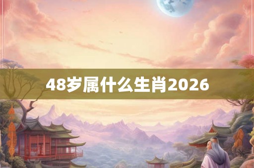 48岁属什么生肖2026