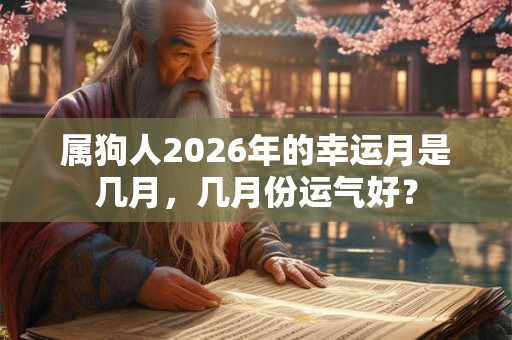 属狗人2026年的幸运月是几月，几月份运气好？