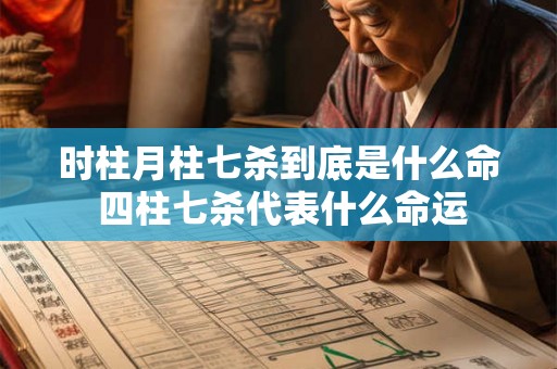 时柱月柱七杀到底是什么命 四柱七杀代表什么命运