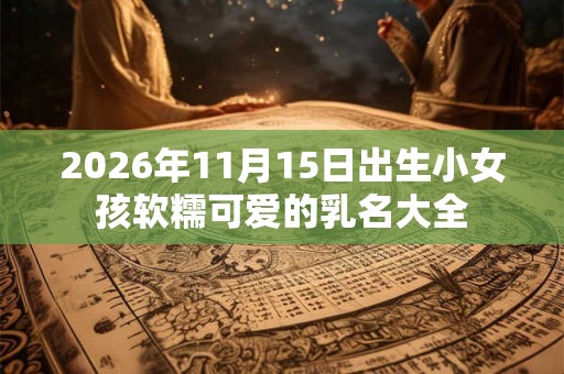 2026年11月15日出生小女孩软糯可爱的乳名大全