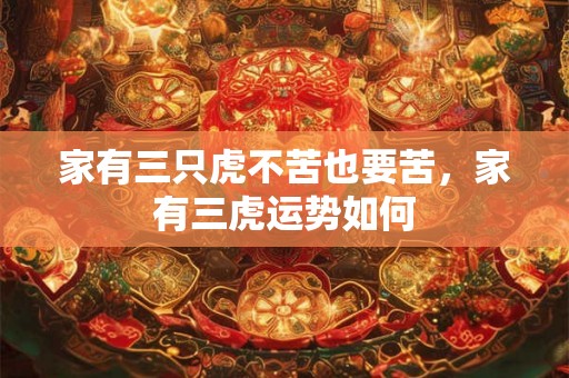 家有三只虎不苦也要苦，家有三虎运势如何