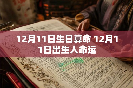12月11日生日算命 12月11日出生人命运 12月11日生日算命 12月11日出生人命运