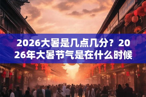 2026大暑是几点几分？2026年大暑节气是在什么时候？大暑会中暑？