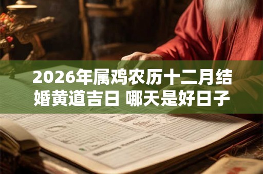 2026年属鸡农历十二月结婚黄道吉日 哪天是好日子