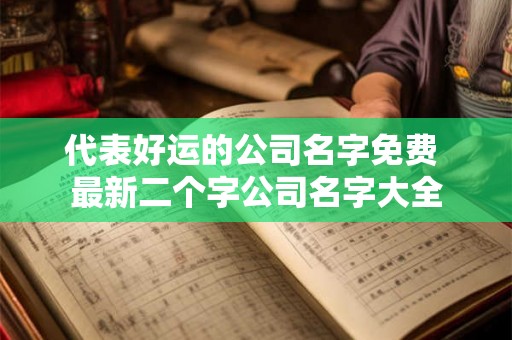 代表好运的公司名字免费 最新二个字公司名字大全