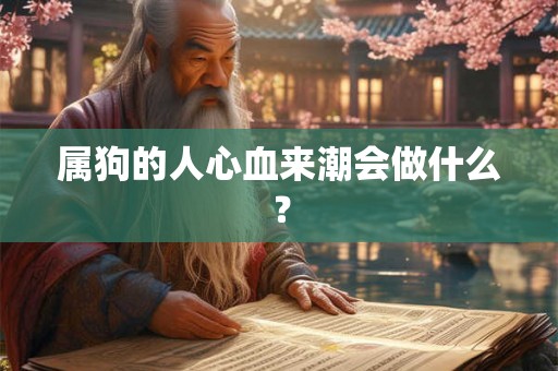 属狗的人心血来潮会做什么？