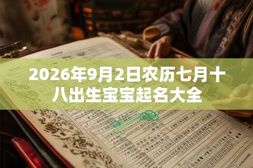 2026年9月2日农历七月十八出生宝宝起名大全
