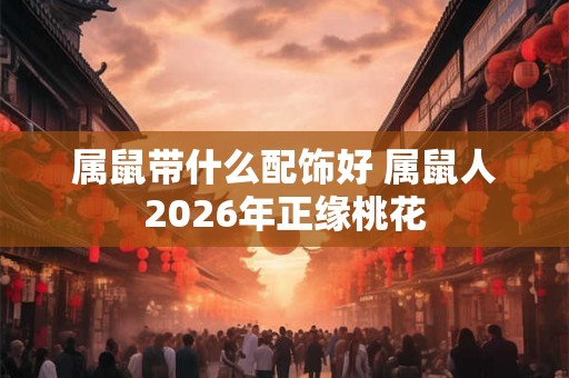属鼠带什么配饰好 属鼠人2026年正缘桃花 属鼠带什么配饰好 属鼠人2026年正缘桃花