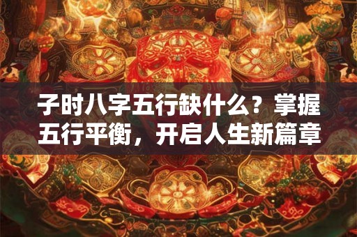 子时八字五行缺什么?掌握五行平衡,开启人生新篇章 子时八字五行缺什么?掌握五行平衡,开启人生新篇章