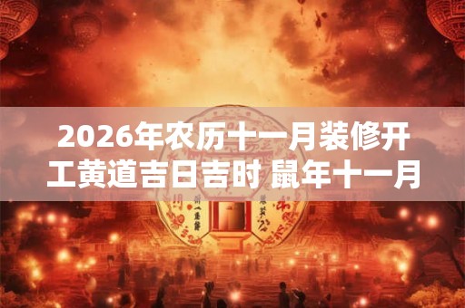 2026年农历十一月装修开工黄道吉日吉时 鼠年十一月装修好日子 2026年农历十一月装修开工黄道吉日吉时 鼠年十一月装修好日子