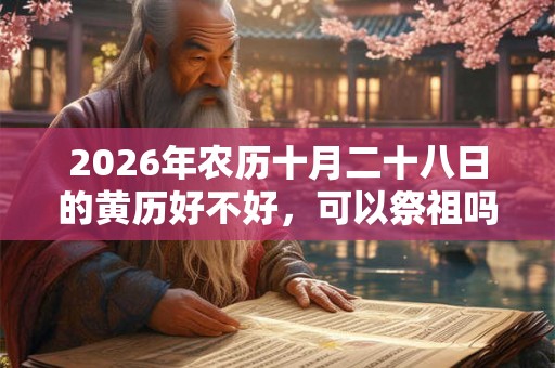 2026年农历十月二十八日的黄历好不好，可以祭祖吗？