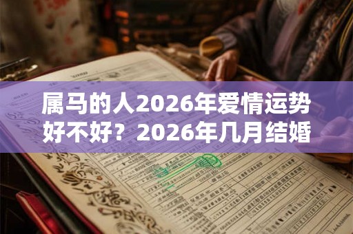 属马的人2026年爱情运势好不好？2026年几月结婚好？