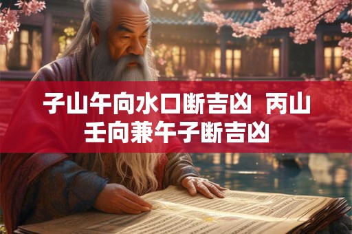子山午向水口断吉凶  丙山壬向兼午子断吉凶