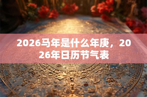 2026马年是什么年庚，2026年日历节气表
