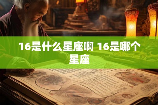 16是什么星座啊 16是哪个星座 16是什么星座啊 16是哪个星座