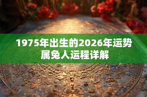 1975年出生的2026年运势 属兔人运程详解