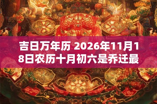 吉日万年历 2026年11月18日农历十月初六是乔迁最佳日期吗