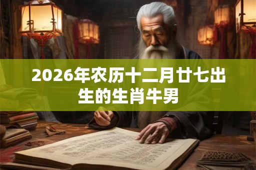 2026年农历十二月廿七出生的生肖牛男