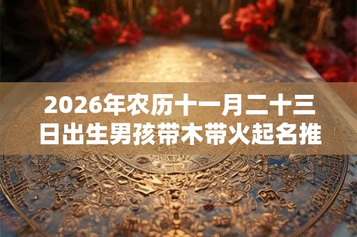 2026年农历十一月二十三日出生男孩带木带火起名推荐