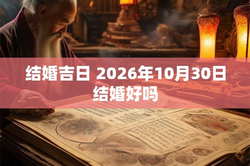 结婚吉日 2026年10月30日结婚好吗