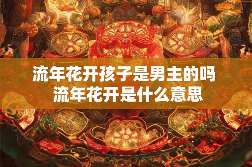 流年花开孩子是男主的吗  流年花开是什么意思