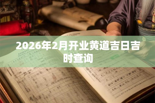2026年2月开业黄道吉日吉时查询